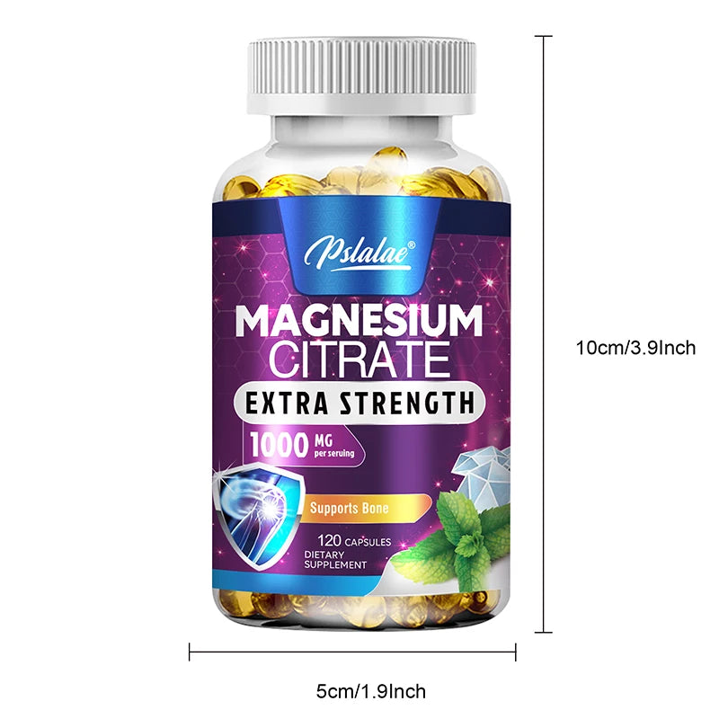 Magnesium Citrate 1000mg - Maximum Absorption for Muscle, Nerve, Bone and Heart Health