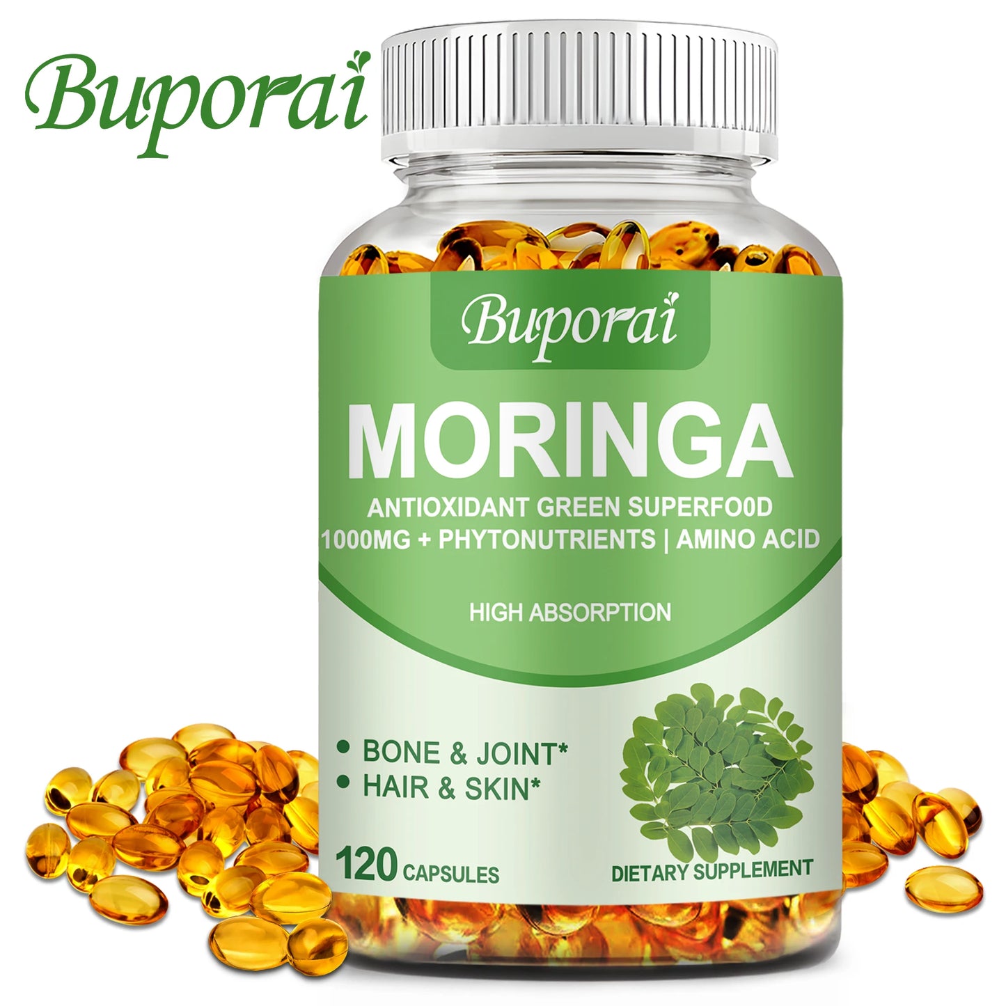 Moringa 1000mg - The Miracle Tree Superfood for Energy, Immunity & Detox