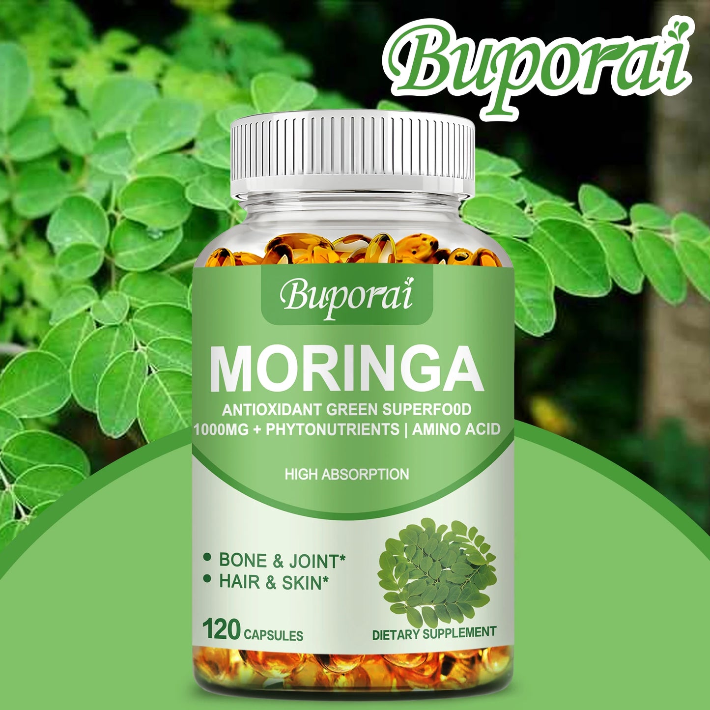 Moringa 1000mg - The Miracle Tree Superfood for Energy, Immunity & Detox