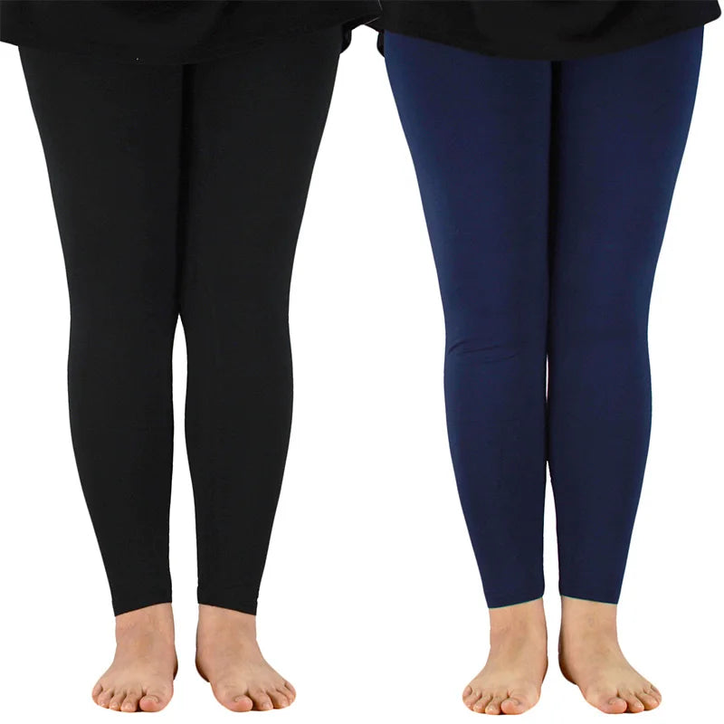 AZUE Casual Women Leggings Workout Bamboo Fiber High Elastic Leggings Ladies Plus Size 7XL Legging Pants Fitness Slim Legging