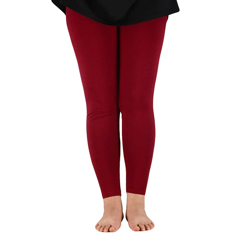 AZUE Casual Women Leggings Workout Bamboo Fiber High Elastic Leggings Ladies Plus Size 7XL Legging Pants Fitness Slim Legging