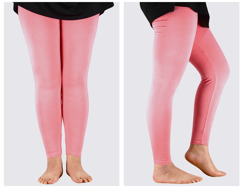 AZUE Casual Women Leggings Workout Bamboo Fiber High Elastic Leggings Ladies Plus Size 7XL Legging Pants Fitness Slim Legging