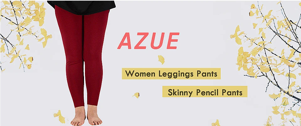 AZUE Casual Women Leggings Workout Bamboo Fiber High Elastic Leggings Ladies Plus Size 7XL Legging Pants Fitness Slim Legging