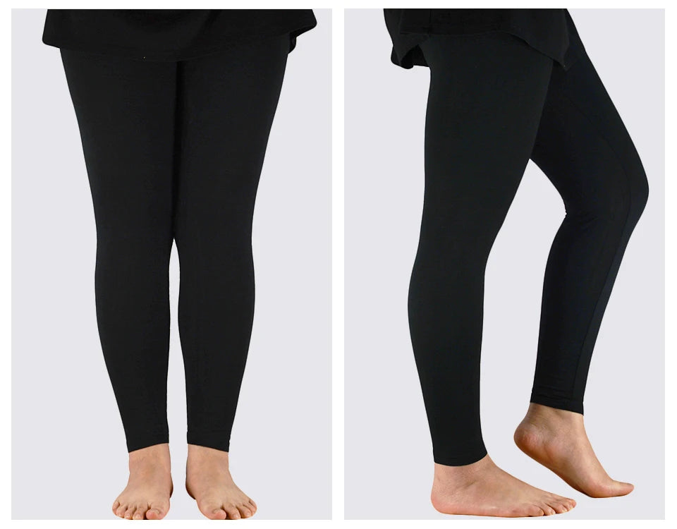 AZUE Casual Women Leggings Workout Bamboo Fiber High Elastic Leggings Ladies Plus Size 7XL Legging Pants Fitness Slim Legging