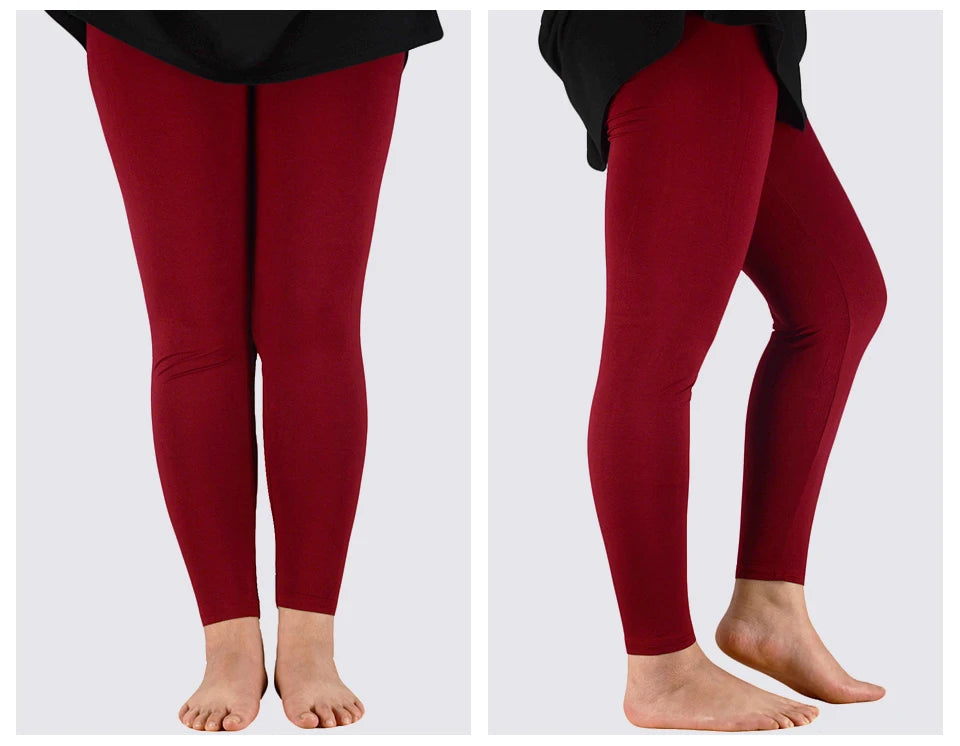 AZUE Casual Women Leggings Workout Bamboo Fiber High Elastic Leggings Ladies Plus Size 7XL Legging Pants Fitness Slim Legging