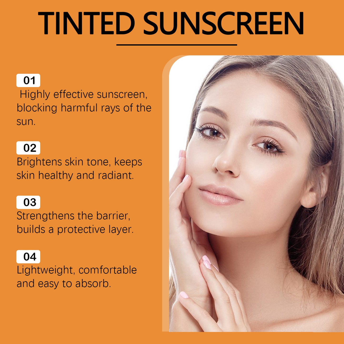 OUHOE Tinted Sunscreen SPF40 - Whitening Sunblock