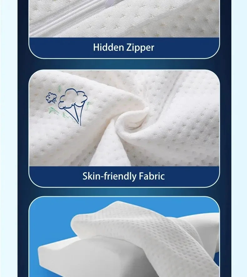 Memory Foam Bed Orthopedic Pillow - Full-Size Therapeutic Support 60x35cm