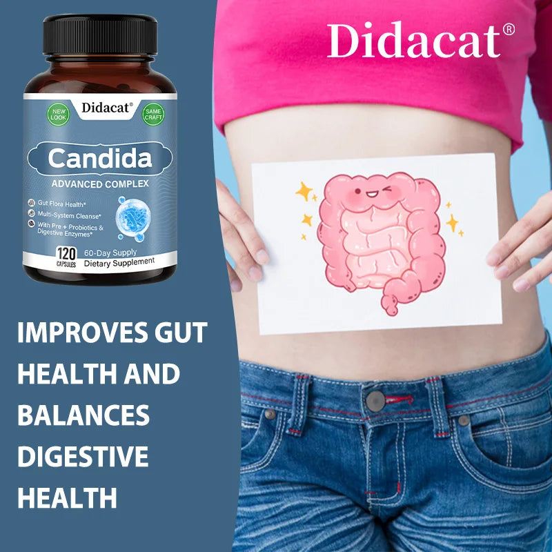 Candida Complex with Digestive Enzymes - Premium Gut Health Support