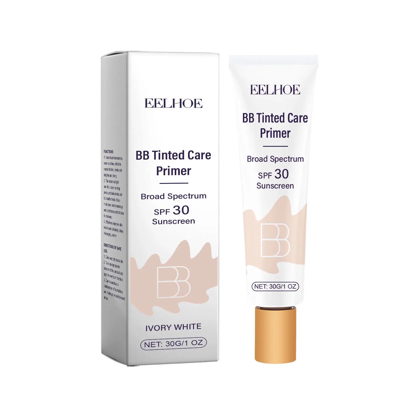 Tinted BB Cream with SPF 30 - Full Coverage, Invisible Pores, Acne Control, Niacinamide