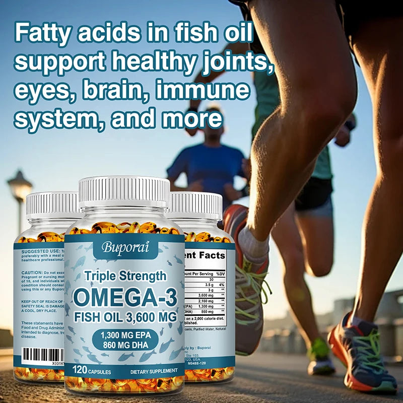 Omega 3 Fish Oil 3600mg - Ultra High Potency for Heart, Brain & Joint Health
