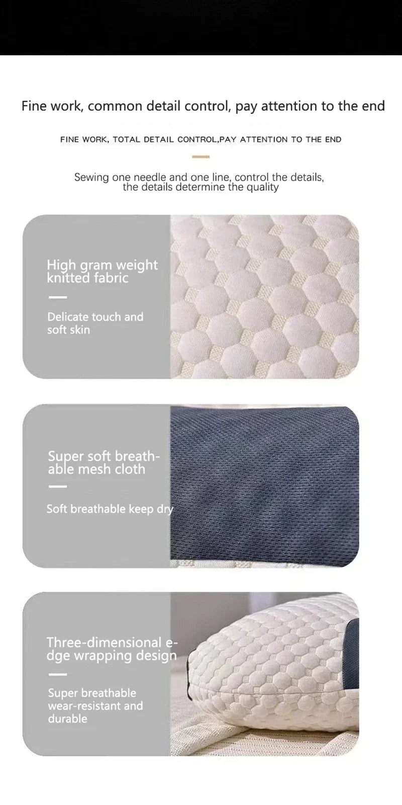 Neck Pillow Cervical Orthopedic - Medical-Grade Memory Foam Support