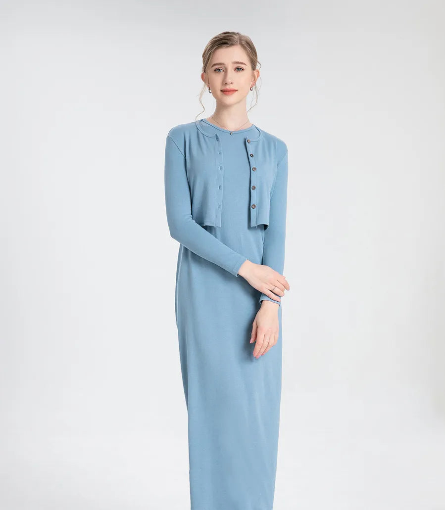 Summer Cardigan Maxi Dress - Stylish & Comfortable