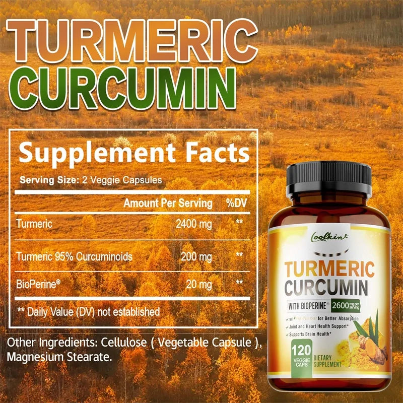 Turmeric Curcumin 2600mg with Bioperine - Maximum Absorption Joint Support