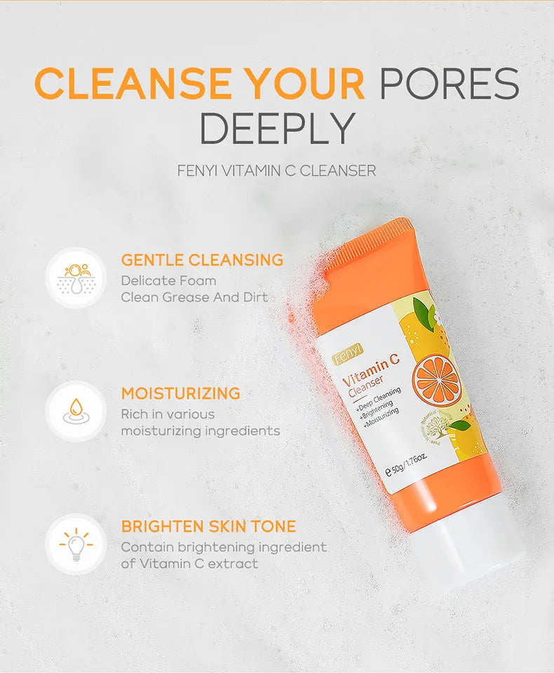 Vitamin C Facial Cleanser - Skin Deep Cleansing & Moisturizing