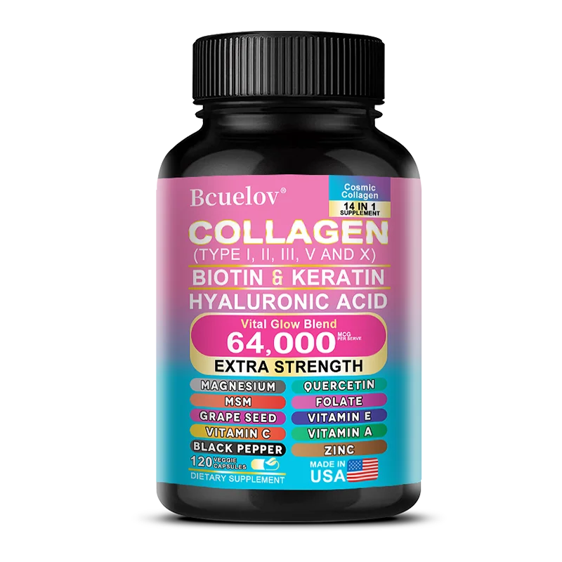 Collagen Peptides Types I, II, III, V & X - Premium Anti-Aging Formula