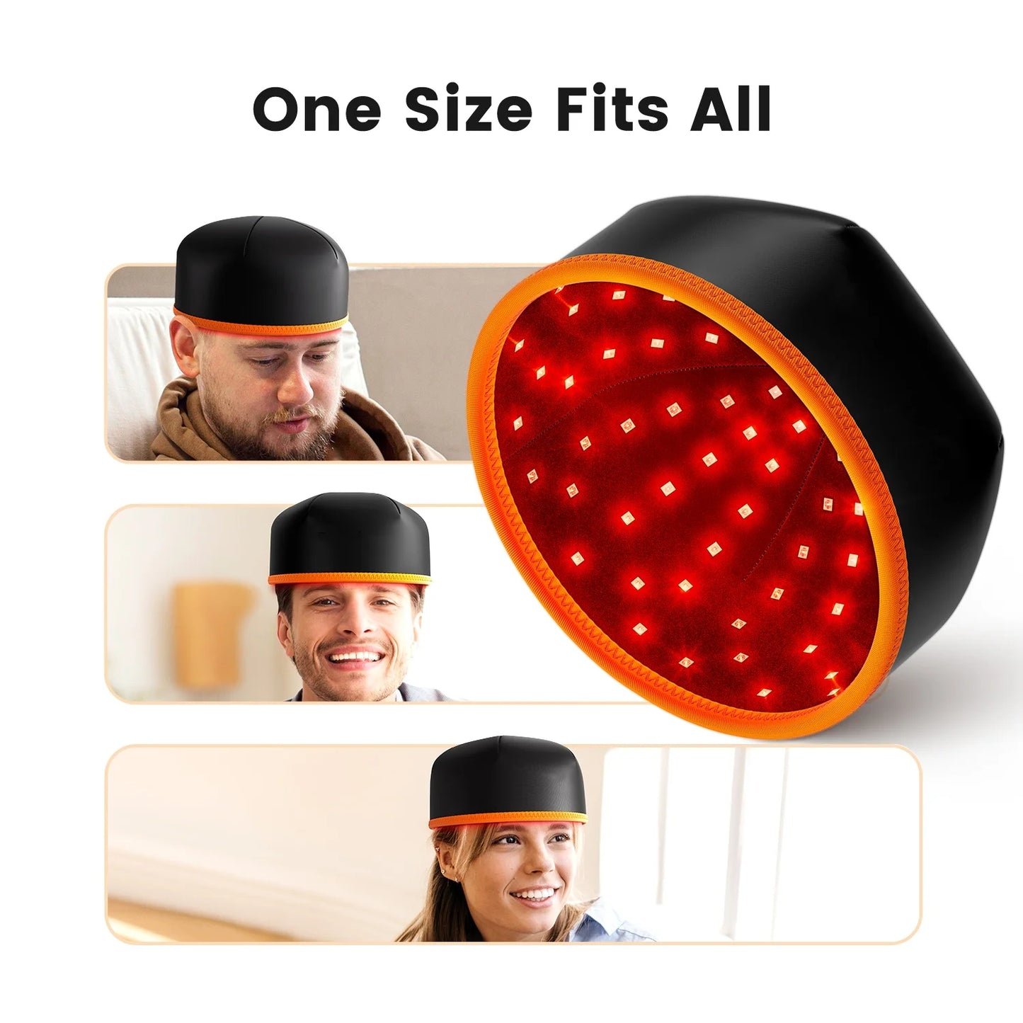Red Light Therapy Hair Growth Cap - 660nm LED Scalp Treatment Device