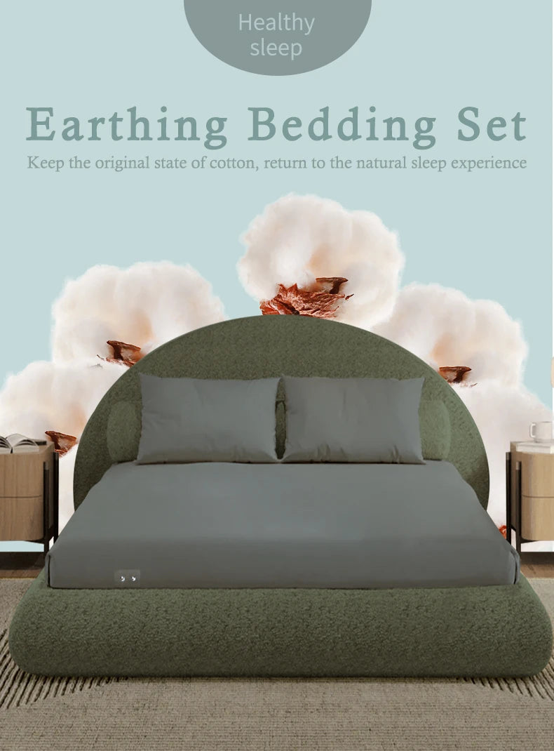 Grounding Earthing Sheet - Premium 90% Organic Cotton & 10% Silver Fiber
