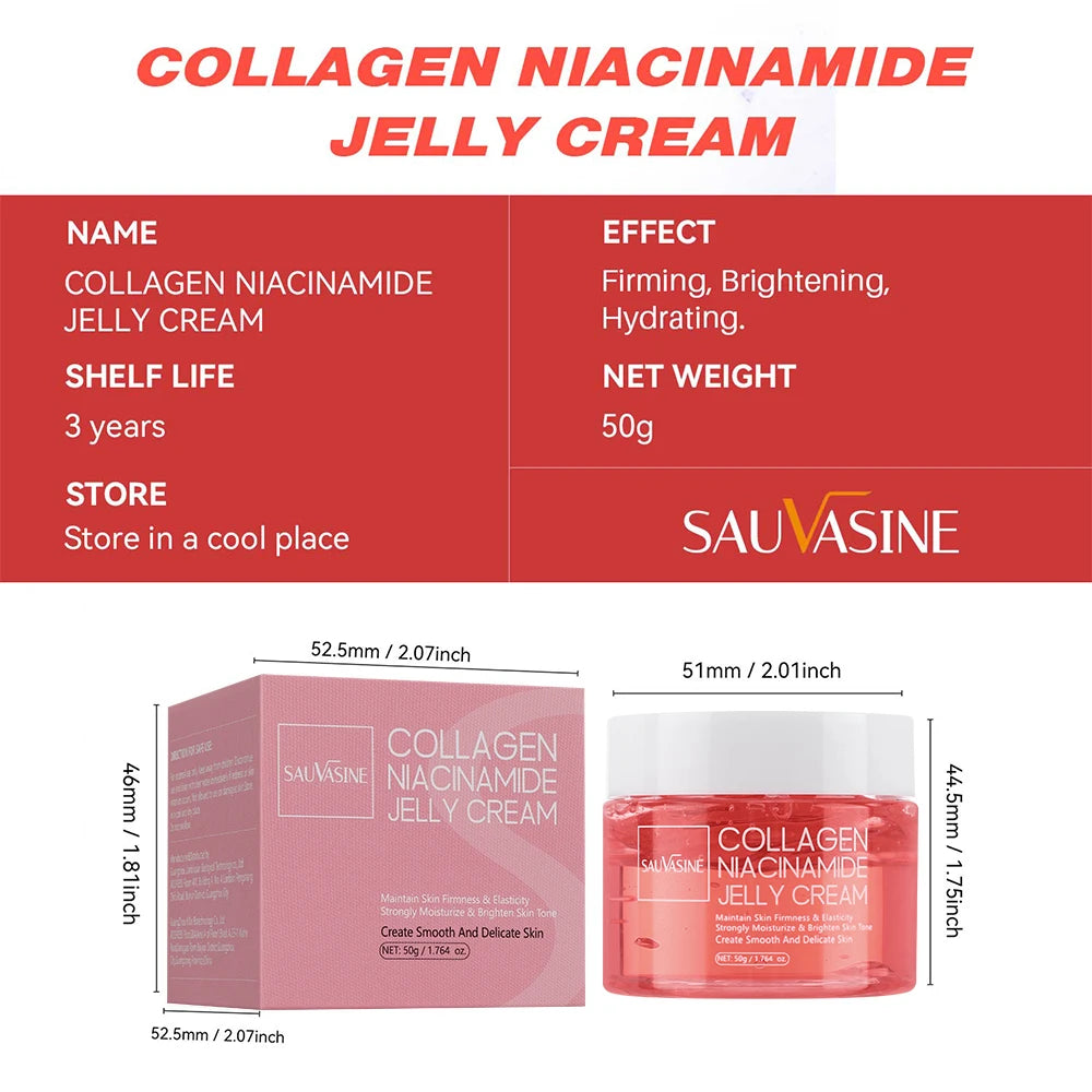 24h Glow & Lifted Collagen Jelly Cream | Niacinamide & Hydrolyzed Collagen | Skin Barrier & Moisturization