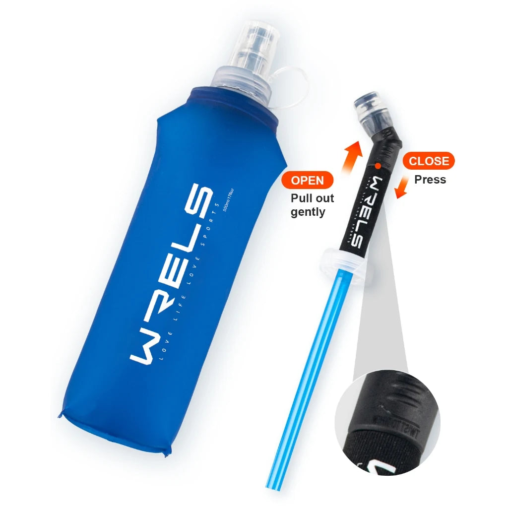 WRELS Folding Water Bottle | BPA-Free | Collapsible | Portable - Hydrate Anywhere