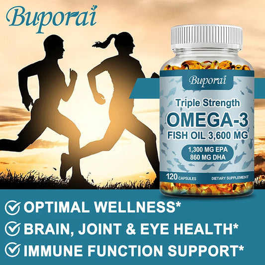 Omega 3 Fish Oil 3600mg - Ultra High Potency for Heart, Brain & Joint Health