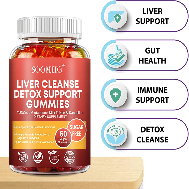 Liver Cleanse Detox Gummies - Delicious Milk Thistle & Liver Support