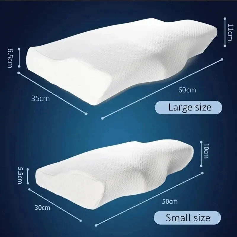 Memory Foam Bed Orthopedic Pillow - Full-Size Therapeutic Support 60x35cm