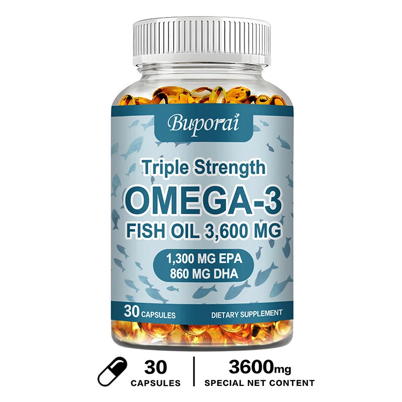 Omega 3 Fish Oil 3600mg - Ultra High Potency for Heart, Brain & Joint Health