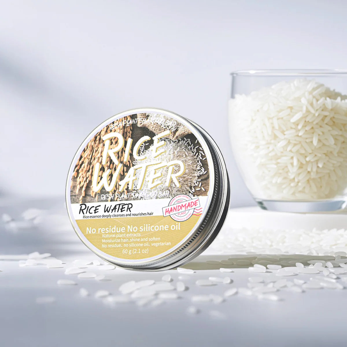 Solid Rice Water Wash Hair Soap - Nourishing and Refreshing