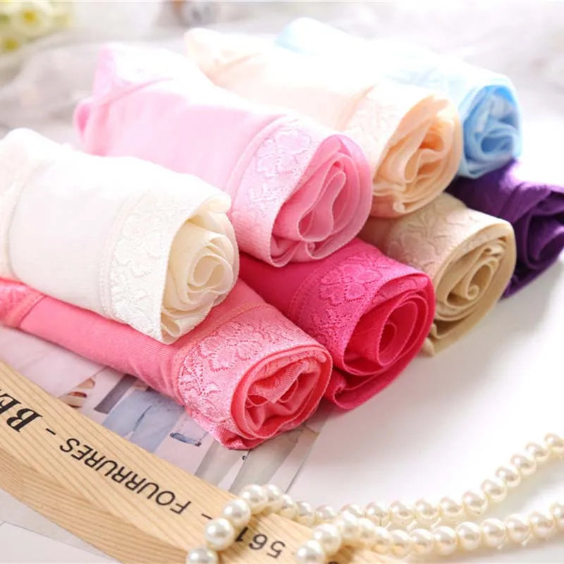 5Pcs Women's Panties Sexy Cotton Bamboo Fiber Lace Underwear
