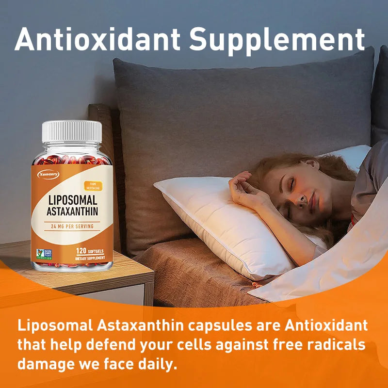 Liposomal Astaxanthin 24mg - Premium Microalgae Extract for Superior Absorption