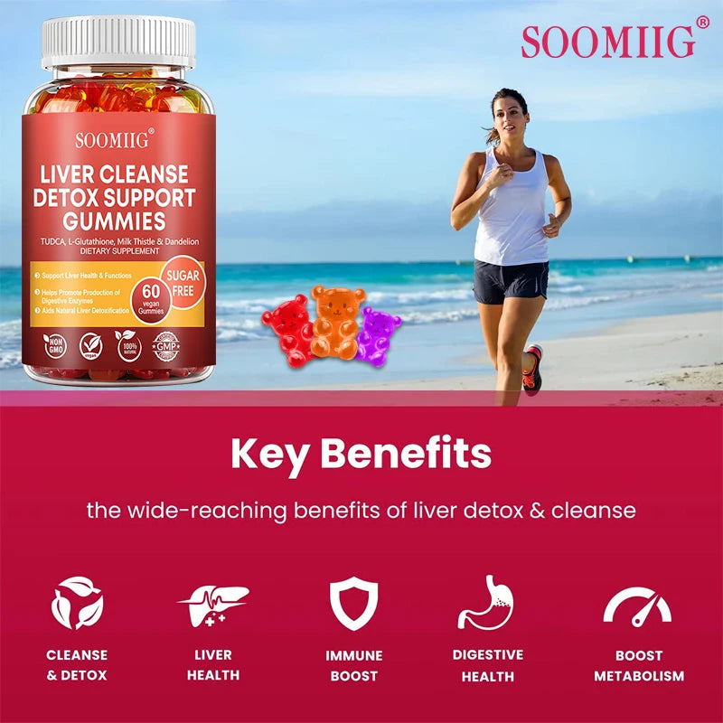 Liver Cleanse Detox Gummies - Delicious Milk Thistle & Liver Support