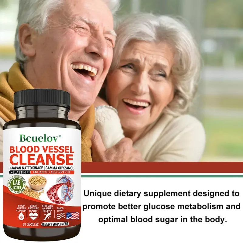 Vascular Cleanser with Nattokinase & Elastin F - Advanced Cardiovascular Support