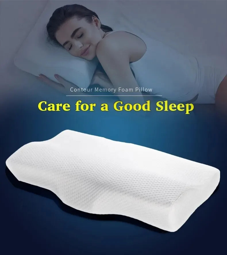 Memory Foam Bed Orthopedic Pillow - Full-Size Therapeutic Support 60x35cm