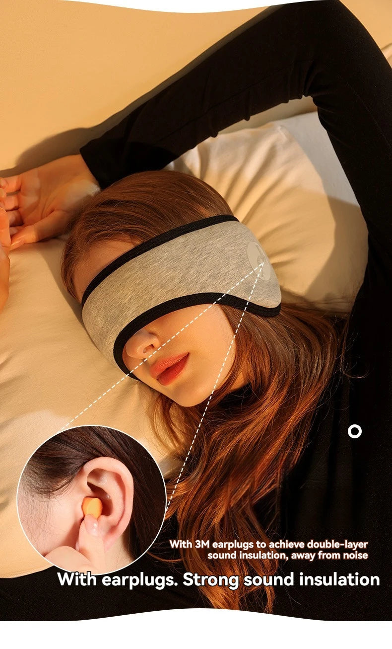 Máscara 2 en 1: Noise-reducing Sleep Earplugs & Adjustable Eye Mask