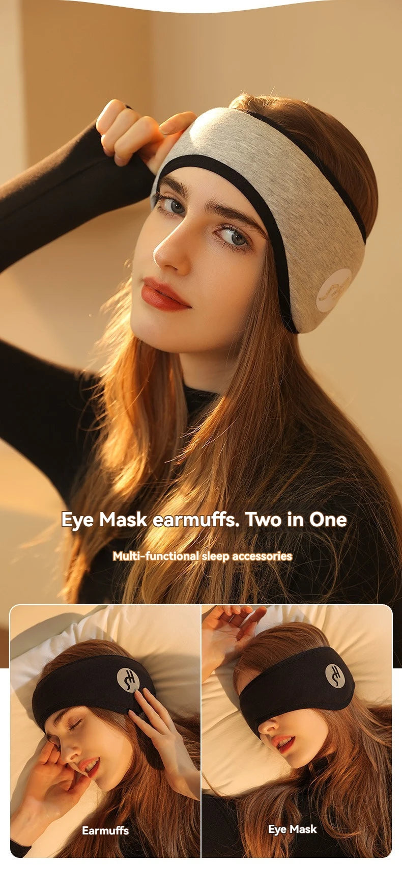 Máscara 2 en 1: Noise-reducing Sleep Earplugs & Adjustable Eye Mask