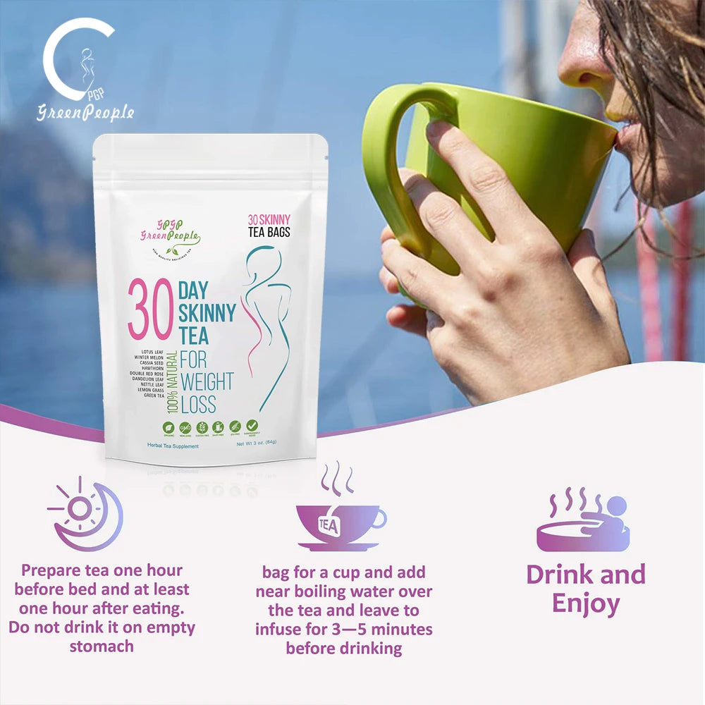 Natural 40 Days Herbal Skinny Detox Weight Loss Supplement - Boost Your Metabolism