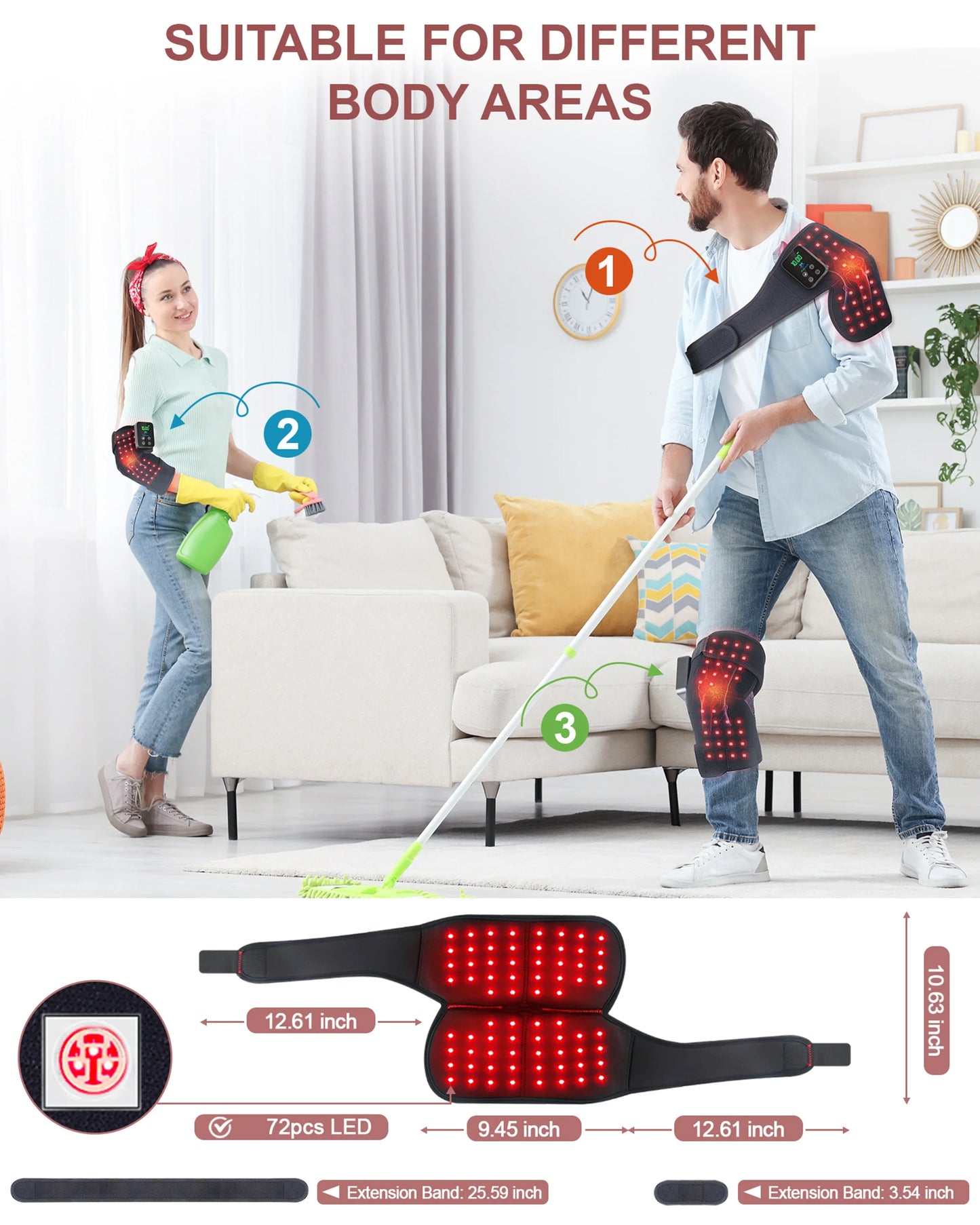 Red Light Therapy for Joints - 660nm + 850nm Pain Relief & Healing Device
