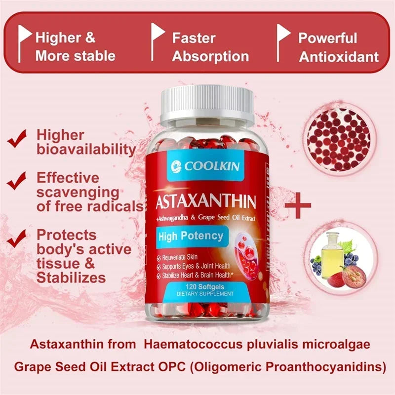 Astaxanthin with Omega-3 - Ultimate Heart Health & Anti-Aging Formula