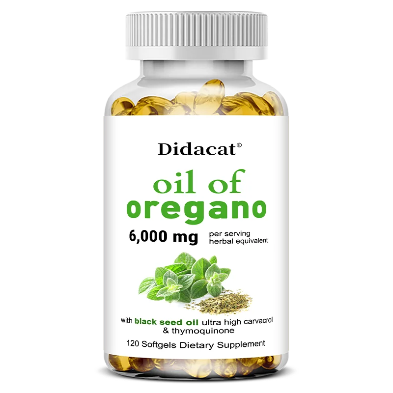 Oregano Oil with Black Seed Oil 6000mg - Powerful Immune & Digestive Support