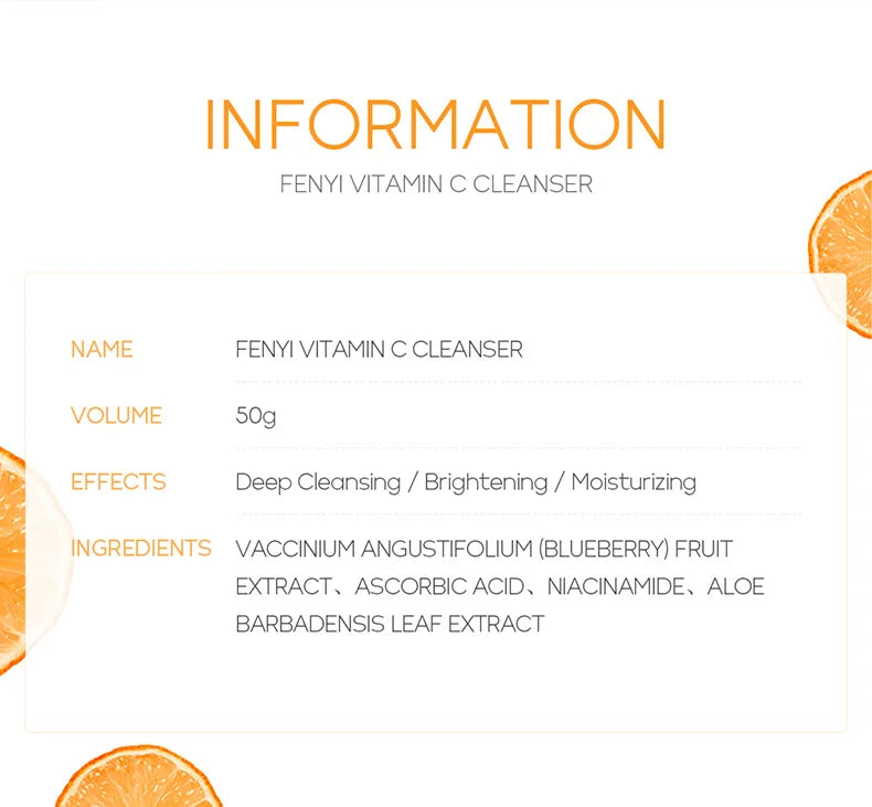 Vitamin C Facial Cleanser - Skin Deep Cleansing & Moisturizing