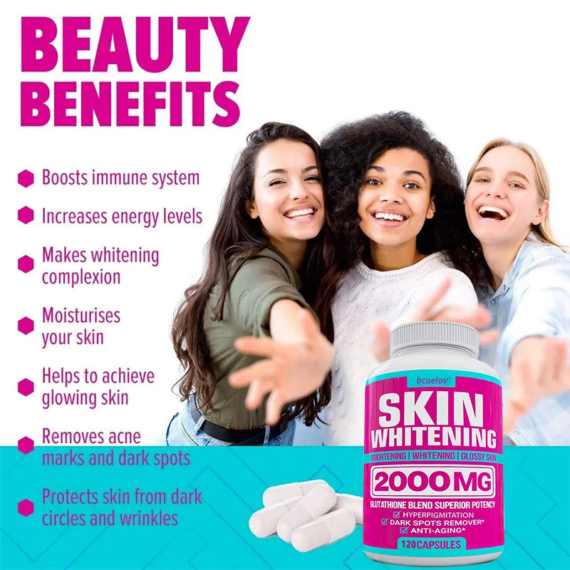 Glutathione Complex 2000mg - Master Antioxidant for Skin Brightening & Detox