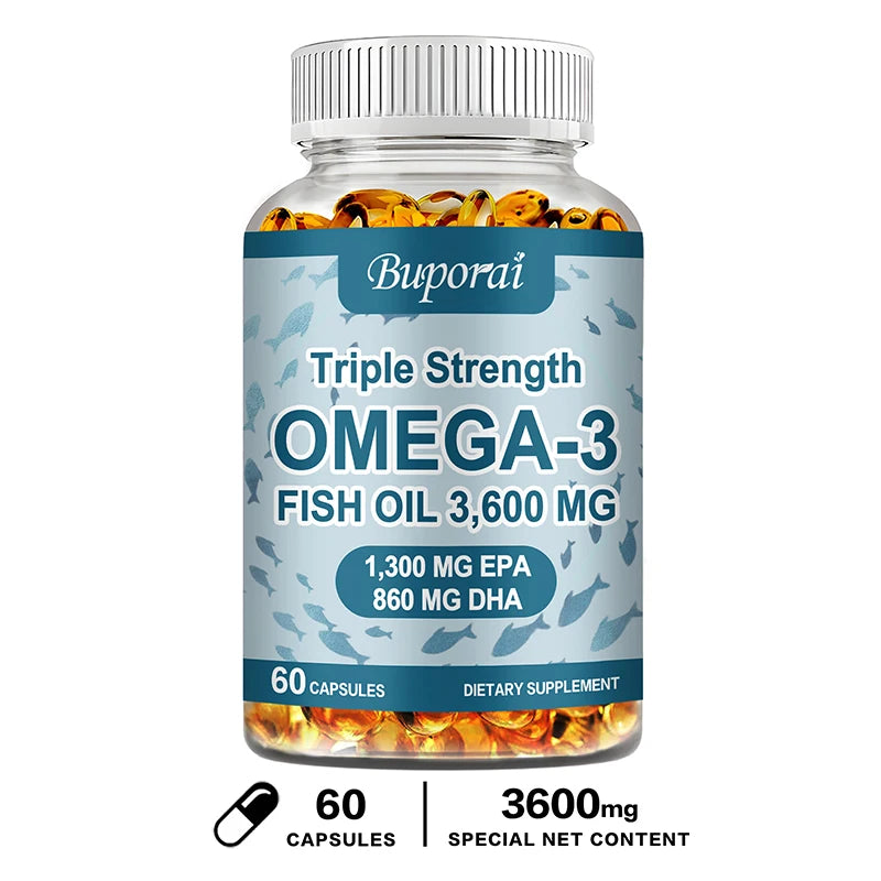Omega 3 Fish Oil 3600mg - Ultra High Potency for Heart, Brain & Joint Health