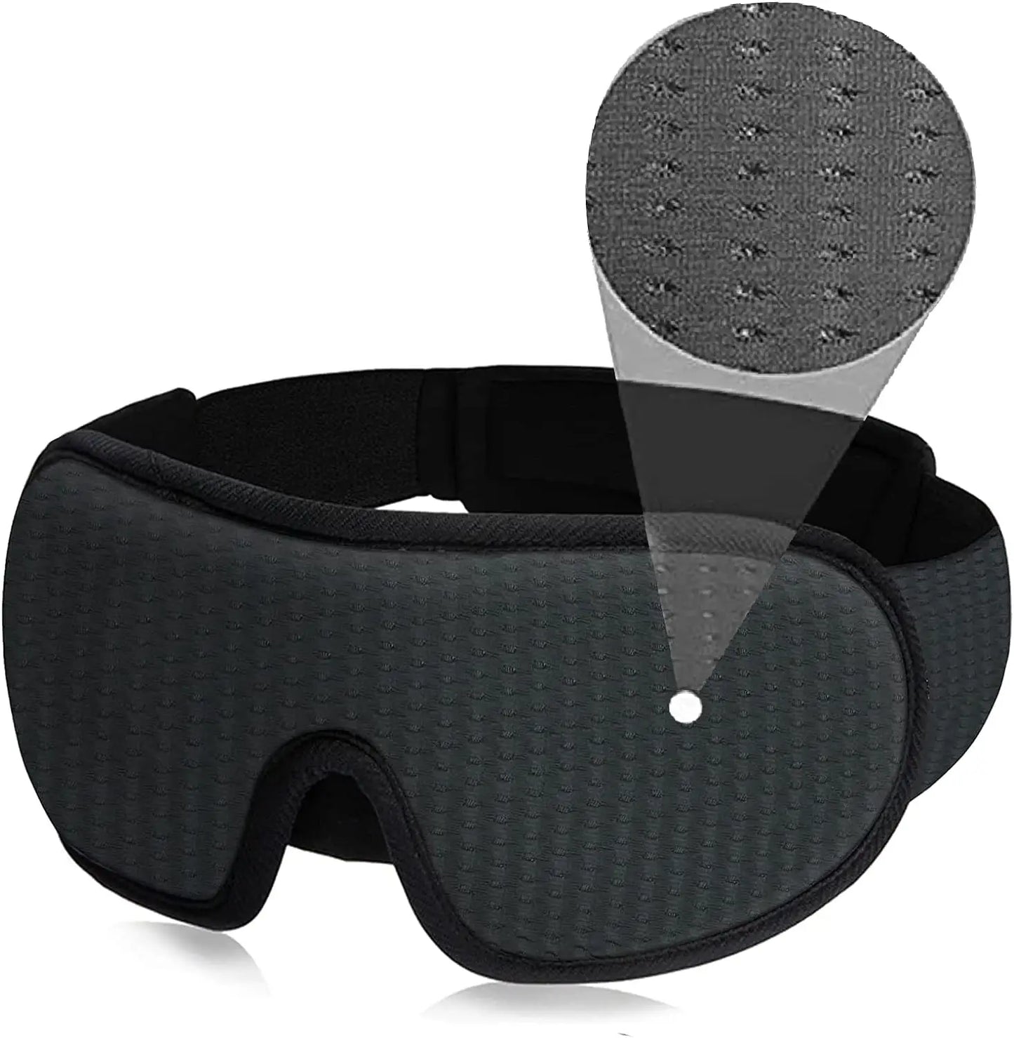 3D Sleep Eye Mask | Blockout Lights | Soft Padded | Sleeping Fabric Cover | Shade Blindfold Eyepatch