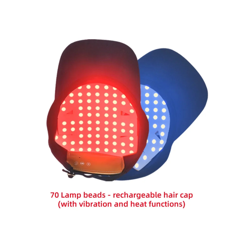 Red Light Therapy Hair Growth Cap - 660nm LED Scalp Treatment Device