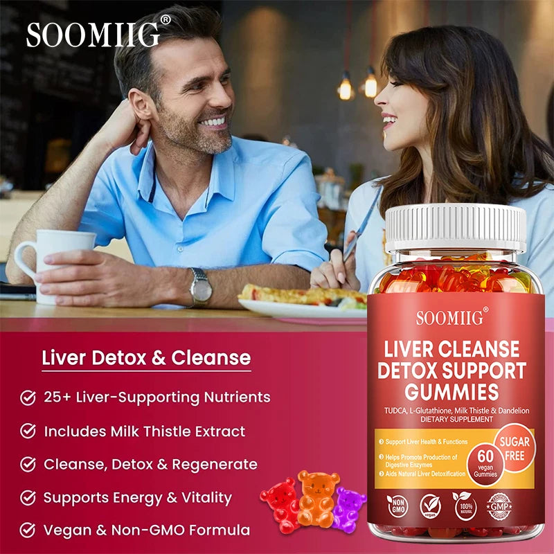 Liver Cleanse Detox Gummies - Delicious Milk Thistle & Liver Support