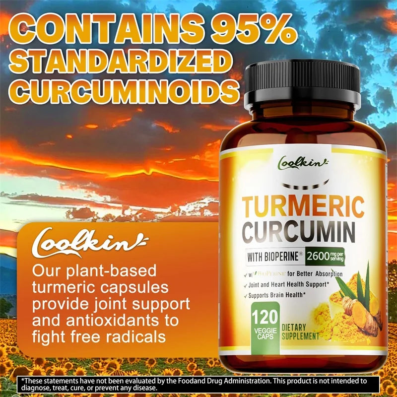 Turmeric Curcumin 2600mg with Bioperine - Maximum Absorption Joint Support