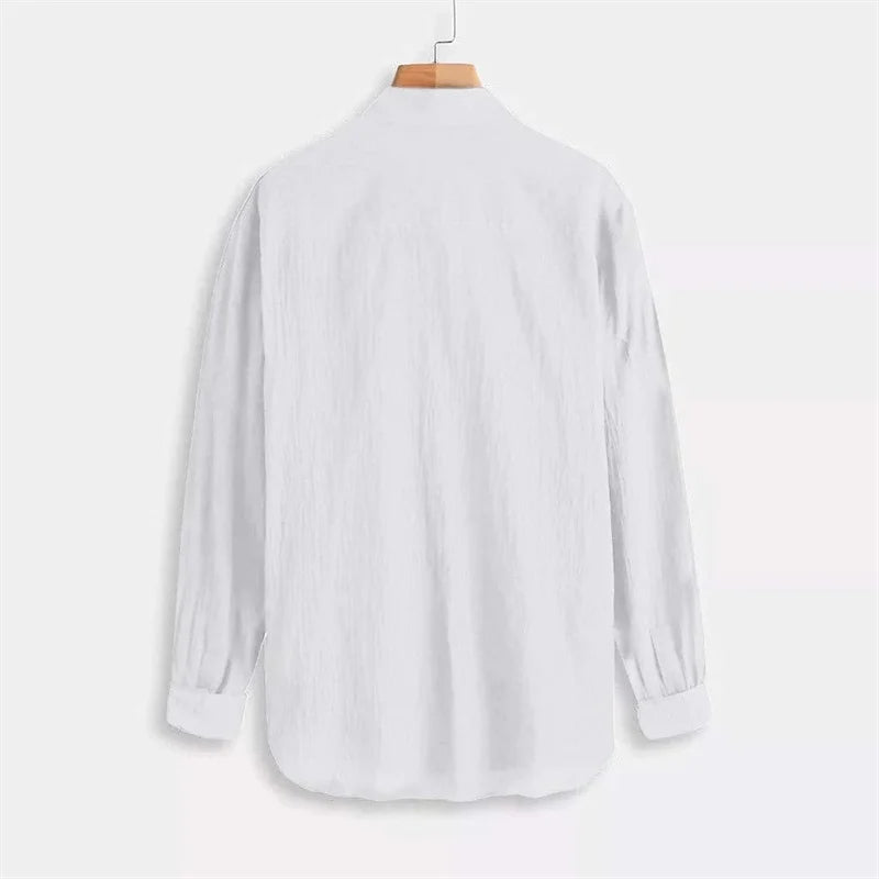 Lightweight & Breathable Men's Shirt - 100% Cotton Linen Blend