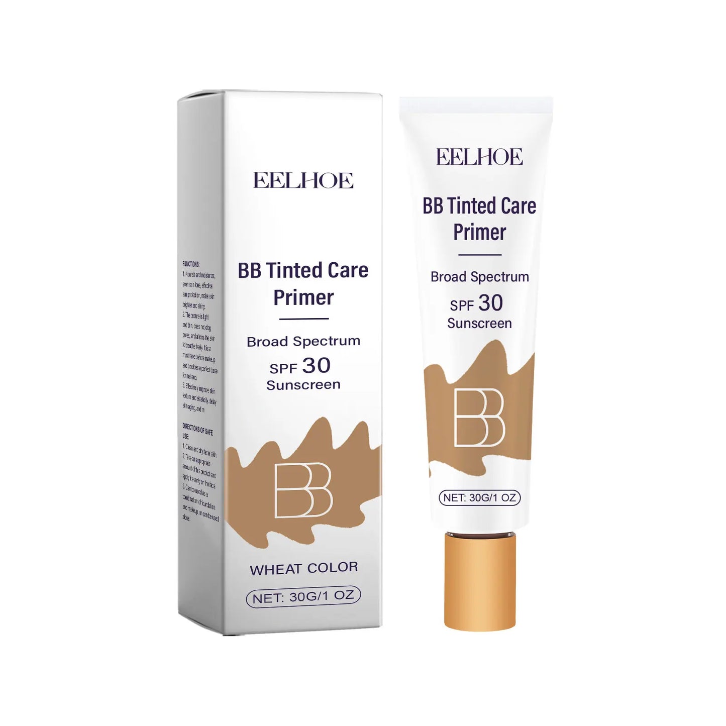 Tinted BB Cream with SPF 30 - Full Coverage, Invisible Pores, Acne Control, Niacinamide