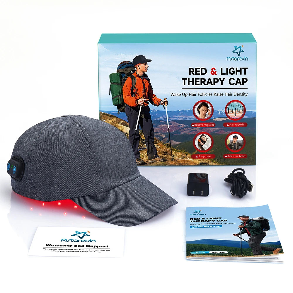 Infrared Red Light Therapy Hair Growth Cap - 660nm + 850nm LED Treatment