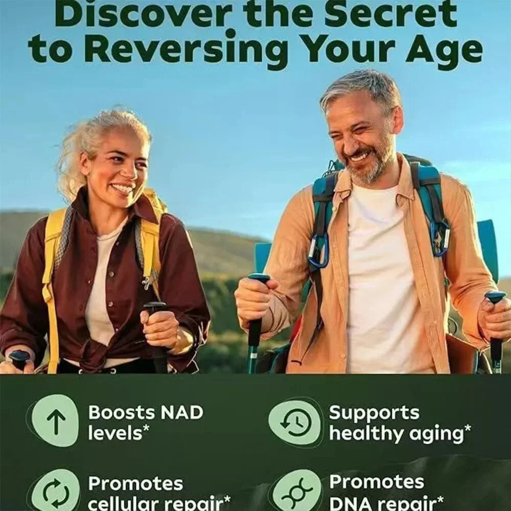 NAD+ Booster 900mg | Anti-Aging Supplement with Nicotinamide Riboside & Resveratrol